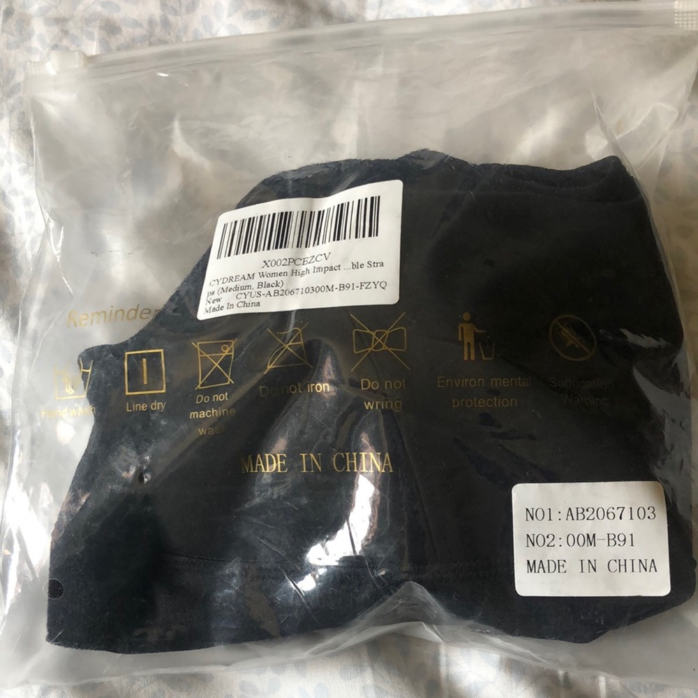 Women high impact strap-able bra
